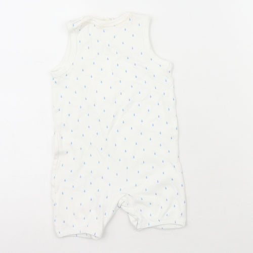 H&M Baby White  100% Cotton Babygrow One-Piece Size 3-6 Months   - Start the day with a smile