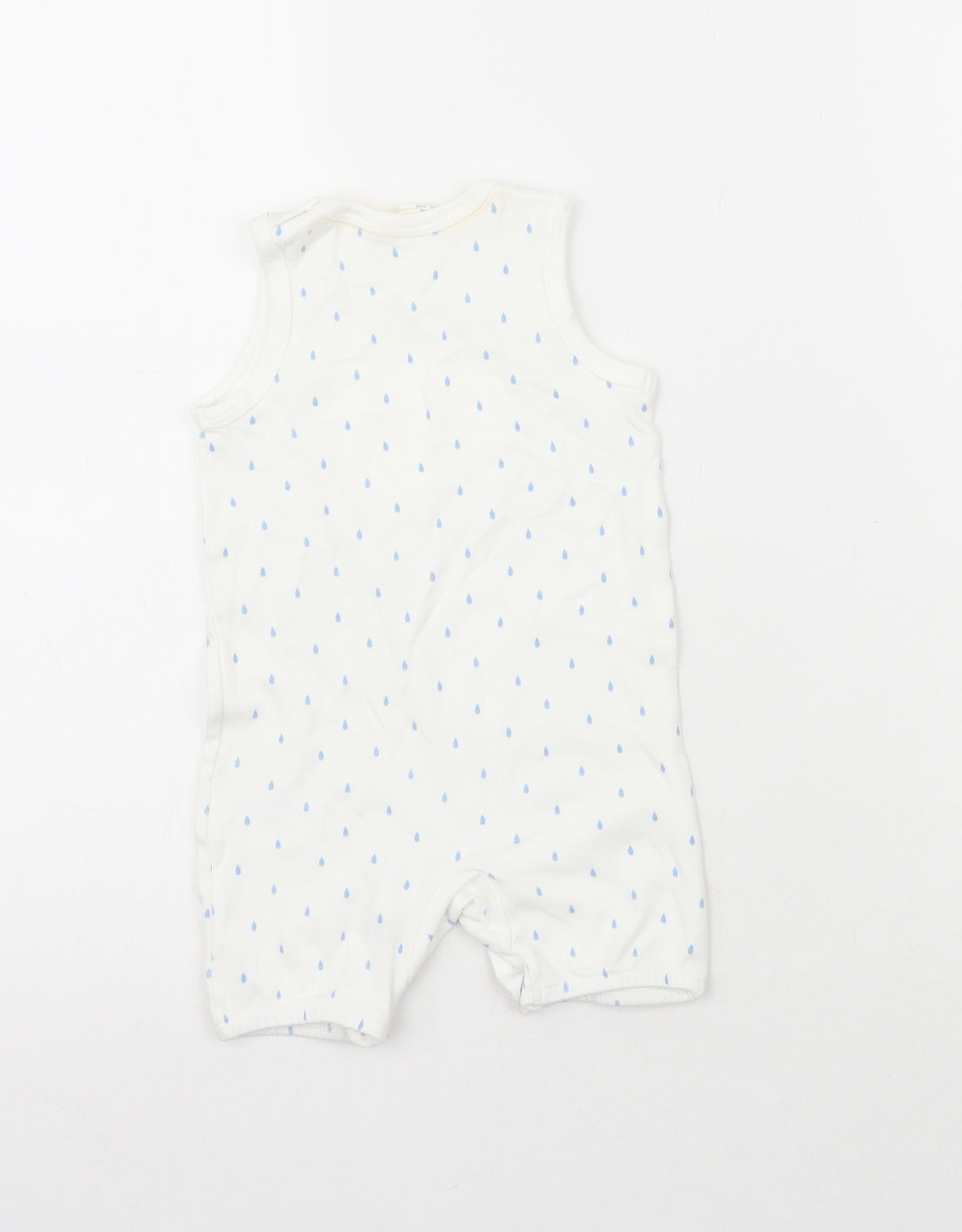 H&M Baby White  100% Cotton Babygrow One-Piece Size 3-6 Months   - Start the day with a smile