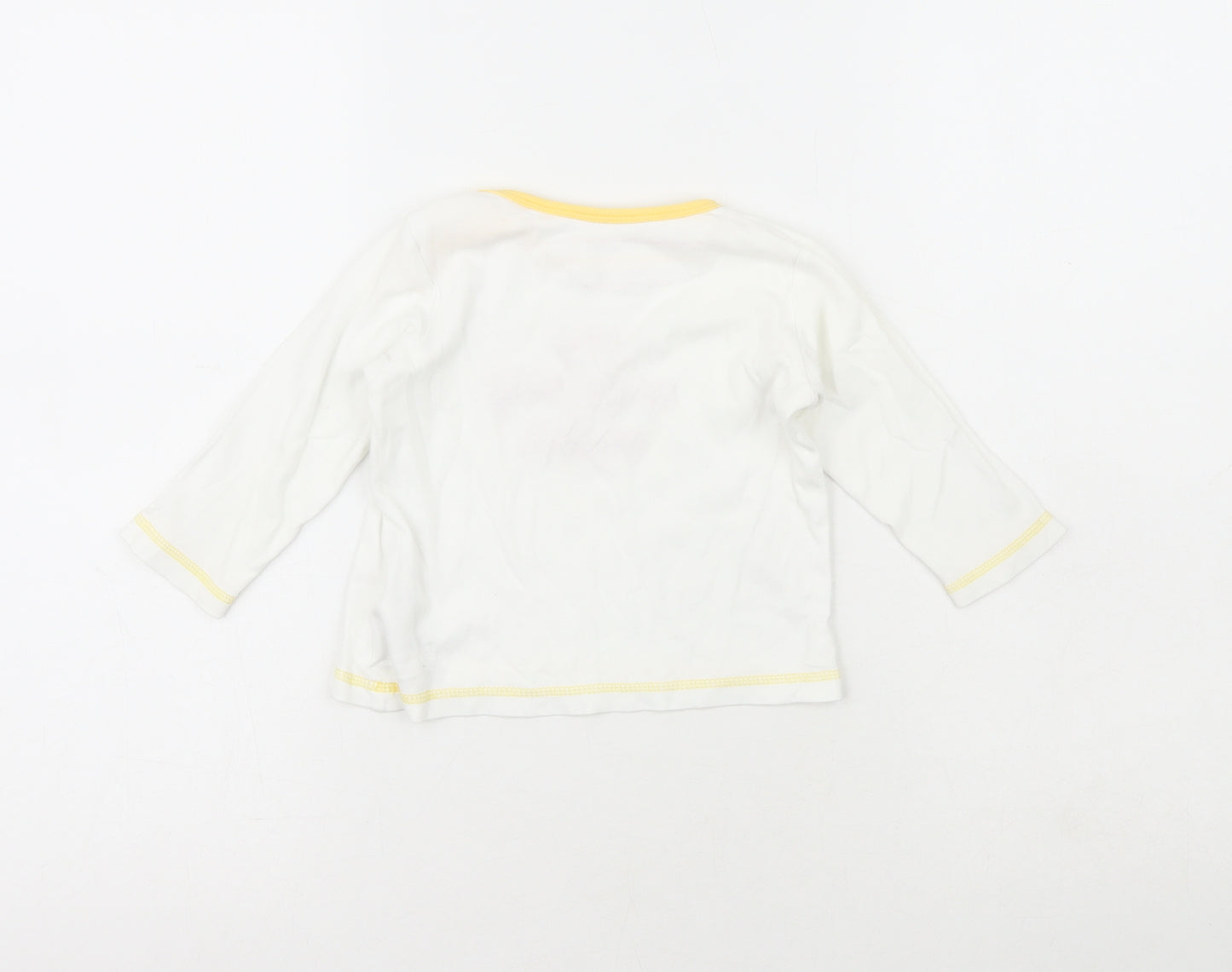 Preworn Girls White  100% Cotton Basic T-Shirt Size 9-12 Months Crew Neck  - My Mummy Rocks