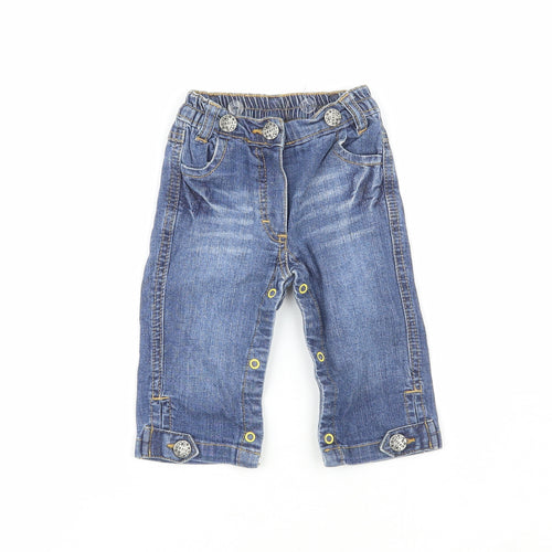 Wenice Boys Blue  100% Cotton Pedal Pusher Jeans Size 18-24 Months