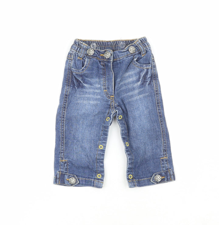 Wenice Boys Blue  100% Cotton Pedal Pusher Jeans Size 18-24 Months