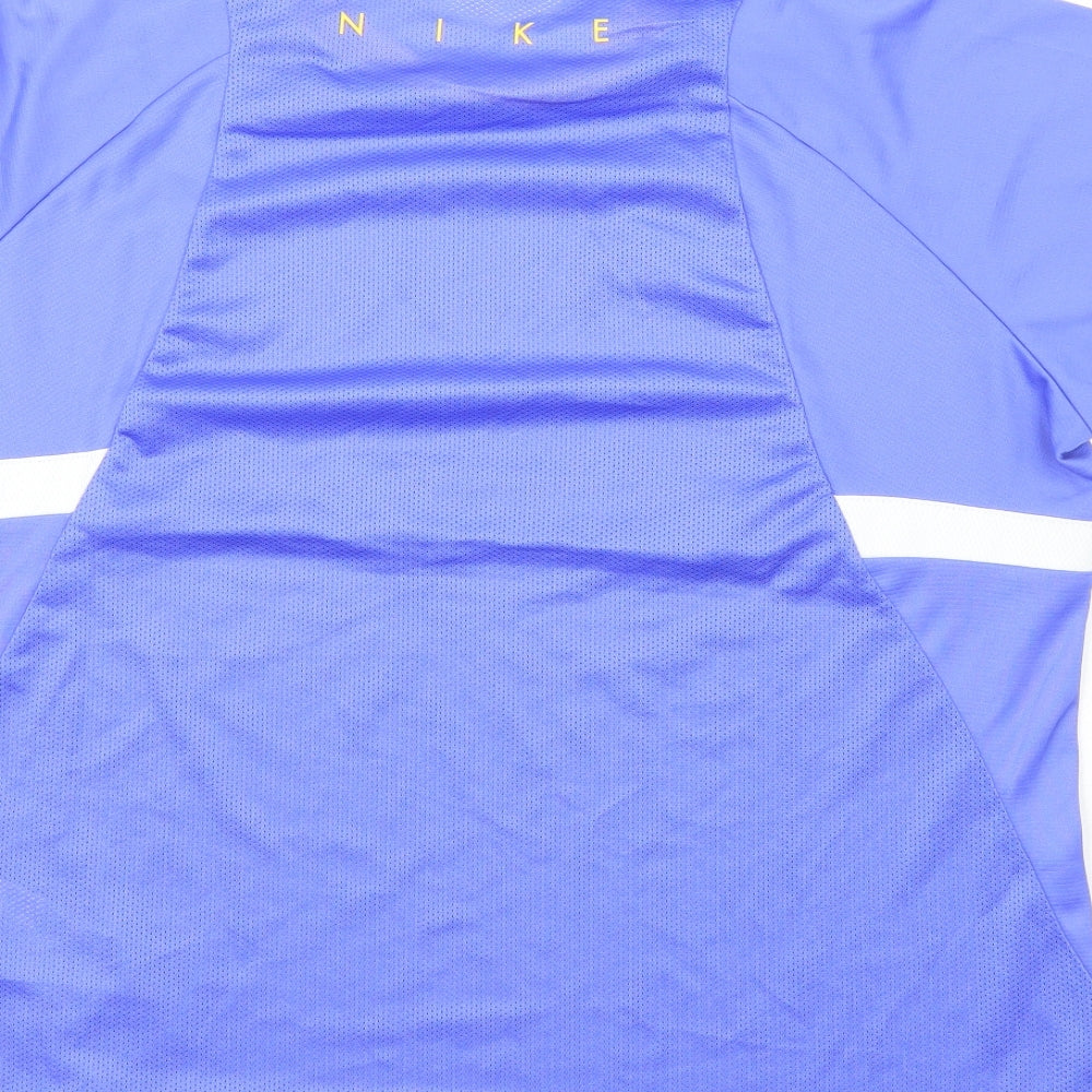 Nike Mens Purple  100% Polyester Basic T-Shirt Size XL Crew Neck  - Nike