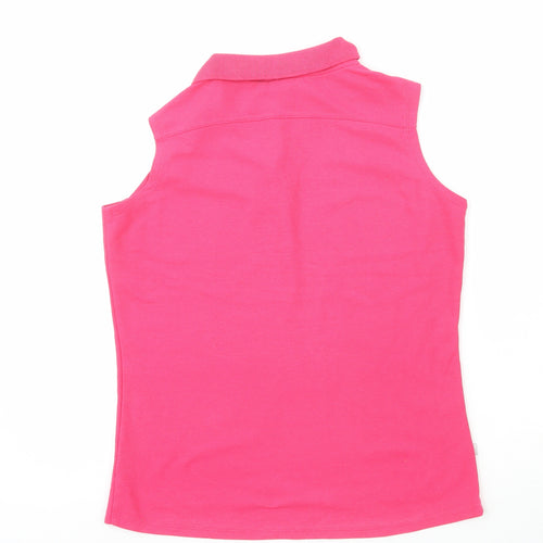 LA Gear Womens Pink  Polyester Basic Tank Size 16 Collared