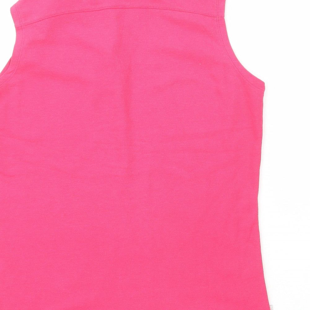 LA Gear Womens Pink  Polyester Basic Tank Size 16 Collared