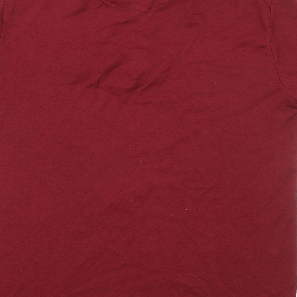 Peacocks Mens Red  100% Cotton  Polo Size L Collared