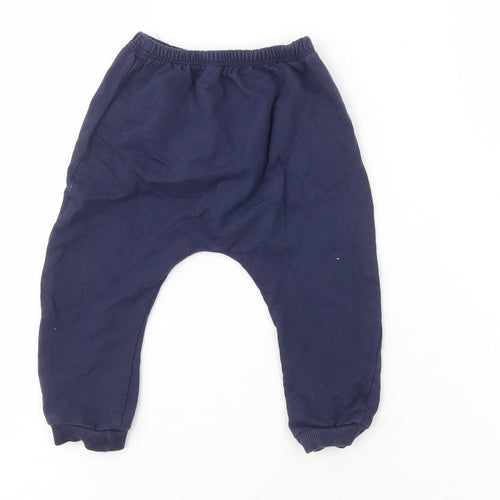 Anilco Boys Blue  100% Cotton Jogger Leggings Size 18 Months   - MF-ANI-LY