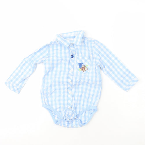 Ergee Boys Blue Plaid 100% Cotton Babygrow One-Piece Size 12-18 Months