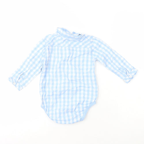 Ergee Boys Blue Plaid 100% Cotton Babygrow One-Piece Size 12-18 Months
