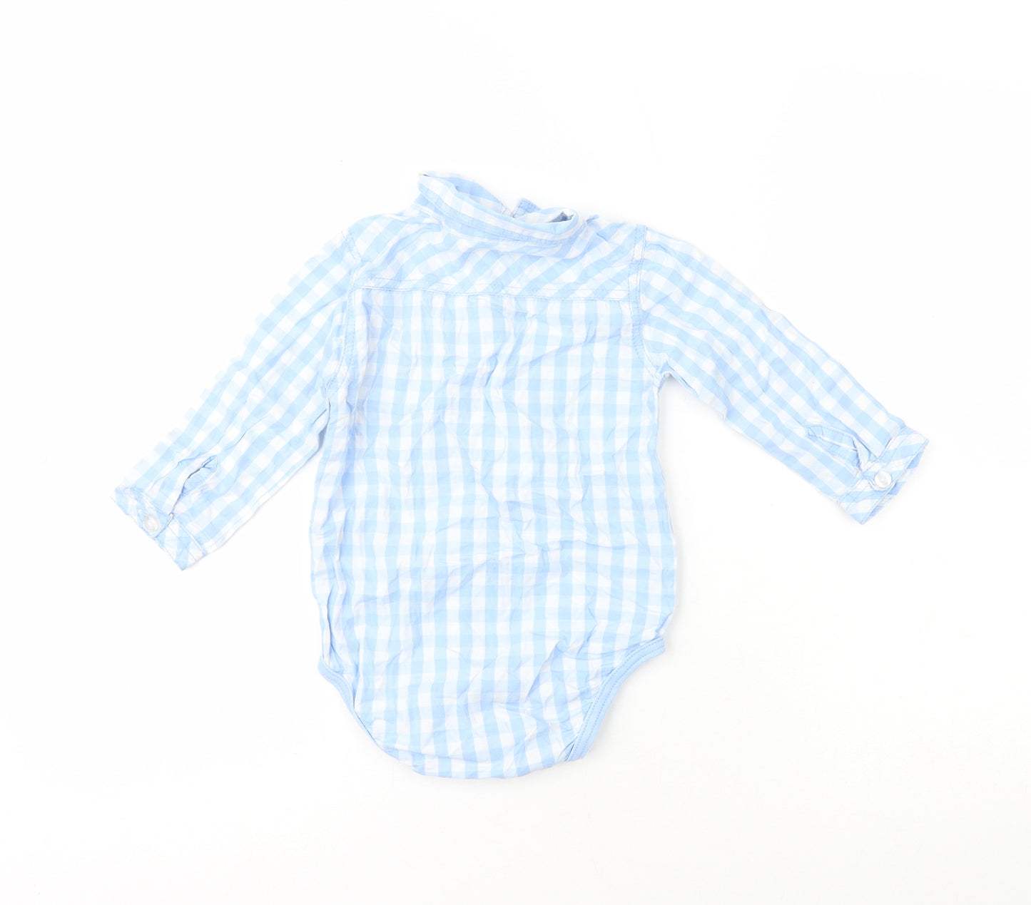 Ergee Boys Blue Plaid 100% Cotton Babygrow One-Piece Size 12-18 Months