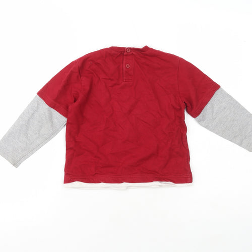 Preworn Boys Multicoloured Crew Neck  100% Cotton Pullover Jumper Size 3 Years   - Pub Game Dartboard
