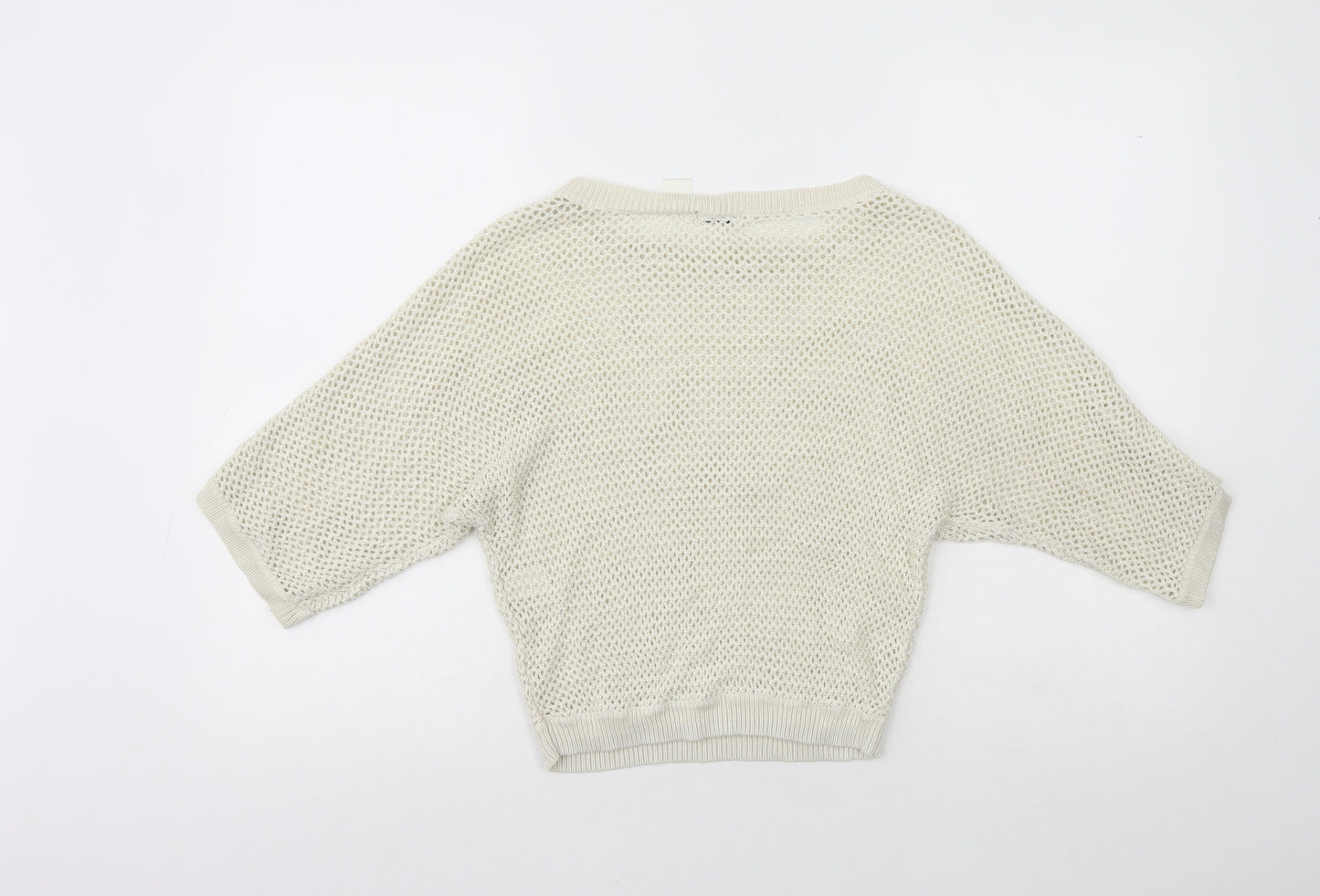 Redoute  Womens Ivory High Neck  Polyester Henley Jumper Size XS