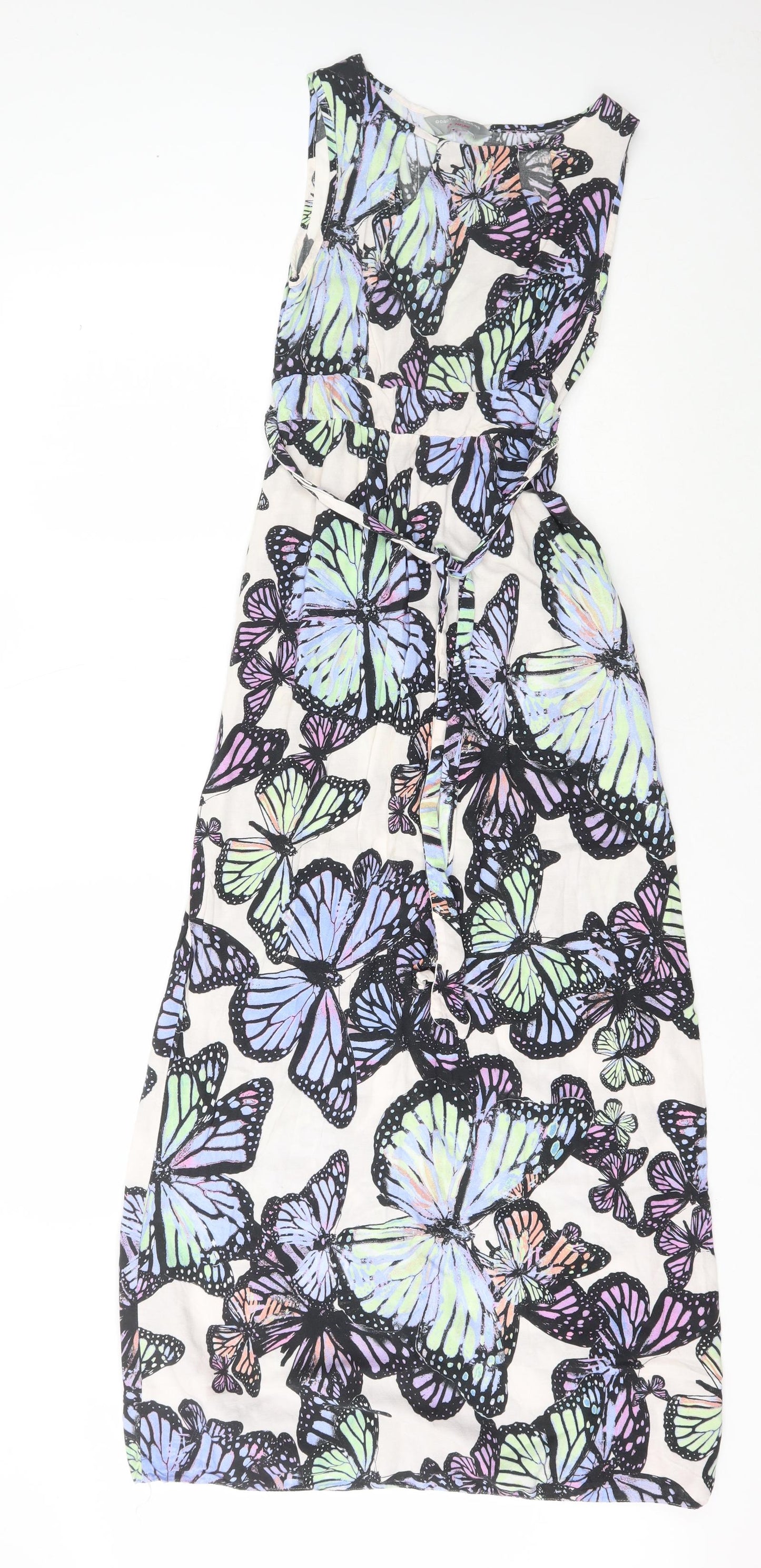 Dorothy Perkins Womens Multicoloured  Viscose Fit & Flare  Size 6  Crew Neck