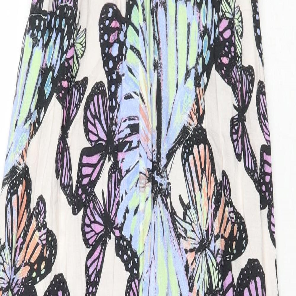 Dorothy Perkins Womens Multicoloured  Viscose Fit & Flare  Size 6  Crew Neck