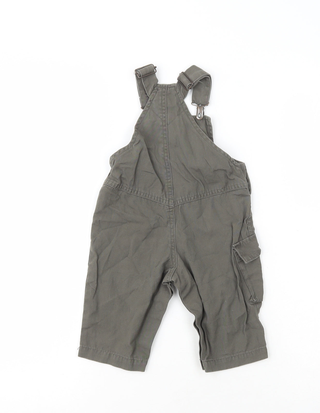 Preworn  Baby Brown  100% Cotton Dungaree One-Piece Size 6-9 Months