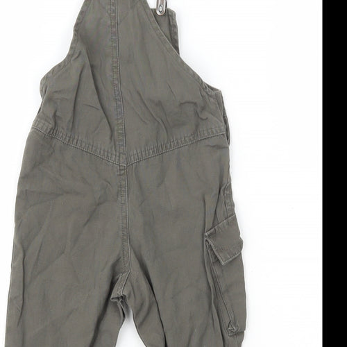 Preworn  Baby Brown  100% Cotton Dungaree One-Piece Size 6-9 Months