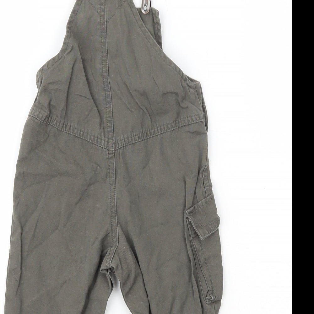 Preworn  Baby Brown  100% Cotton Dungaree One-Piece Size 6-9 Months