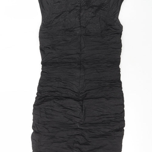 Phase Eight  Womens Black  Nylon Slip Dress  Size 8  Scoop Neck