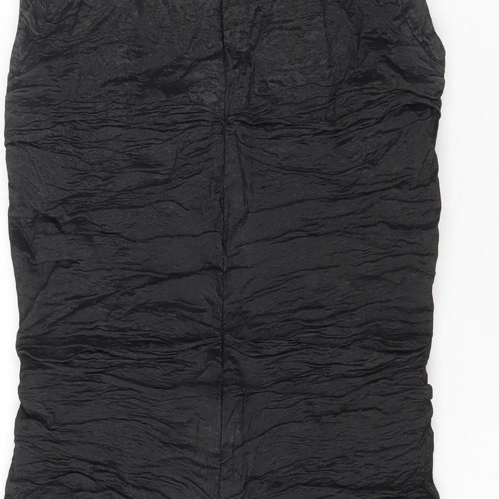 Phase Eight  Womens Black  Nylon Slip Dress  Size 8  Scoop Neck