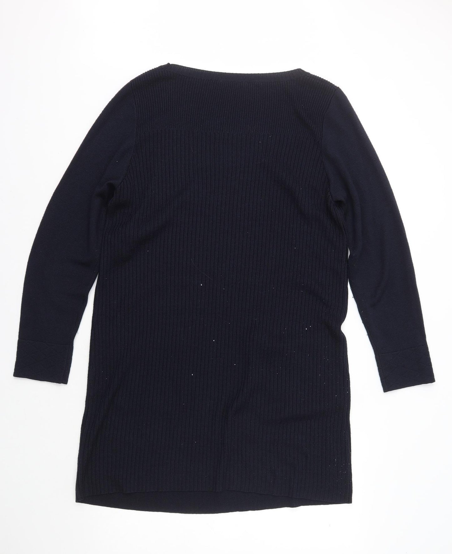Marks and Spencer Womens Blue Scoop Neck  Acrylic Pullover Jumper Size 20