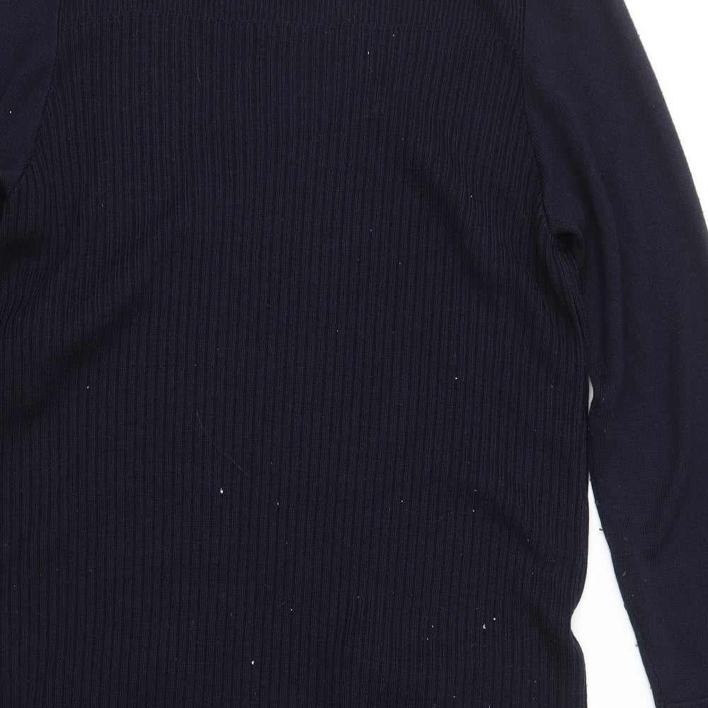 Marks and Spencer Womens Blue Scoop Neck  Acrylic Pullover Jumper Size 20