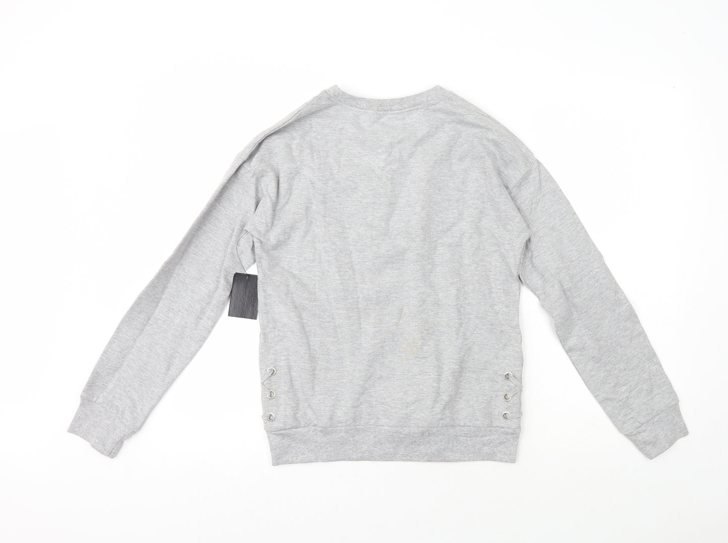 DKNY Girls Grey  Cotton Pullover Sweatshirt Size 12 Years   - DKNY