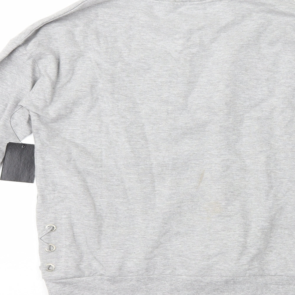 DKNY Girls Grey  Cotton Pullover Sweatshirt Size 12 Years   - DKNY