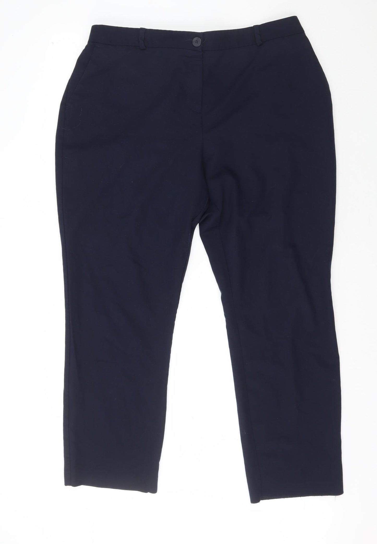 Dunnes Womens Blue  Polyester Trousers  Size 20 L29 in Regular