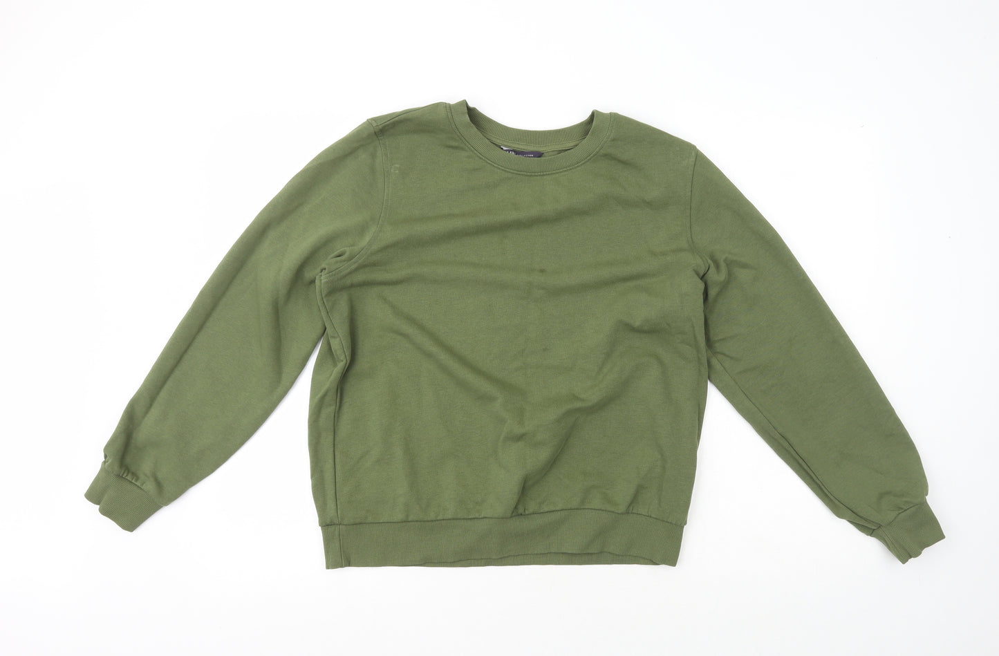 Marks and Spencer Womens Green  Cotton Pullover Sweatshirt Size 14