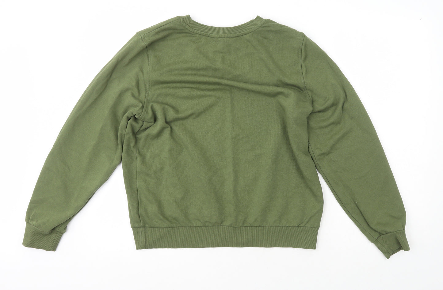 Marks and Spencer Womens Green  Cotton Pullover Sweatshirt Size 14