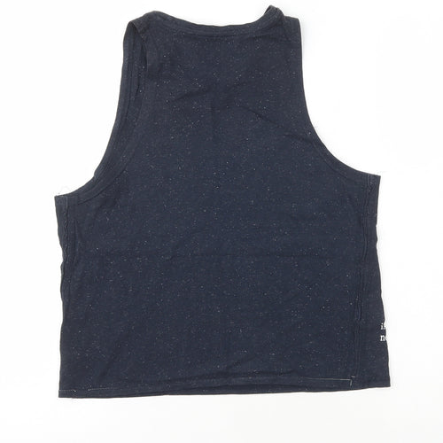 Primark Womens Blue  Cotton Basic Tank Size 8 Scoop Neck - Less is more
