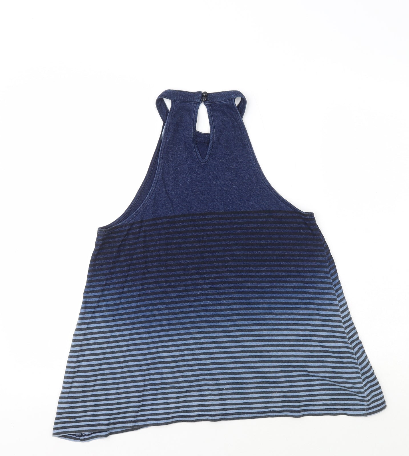 New Look Womens Blue  100% Cotton Basic Tank Size 6 Crew Neck