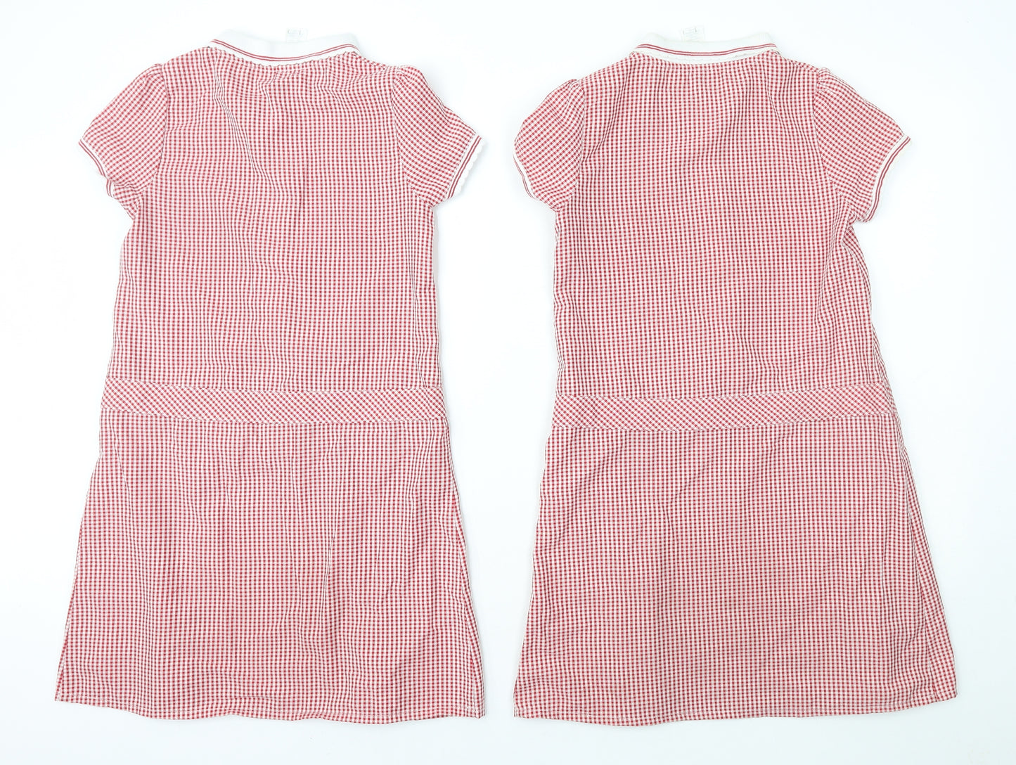 George Girls Red  Polyester Fit & Flare  Size 9-10 Years  Collared  - Set
