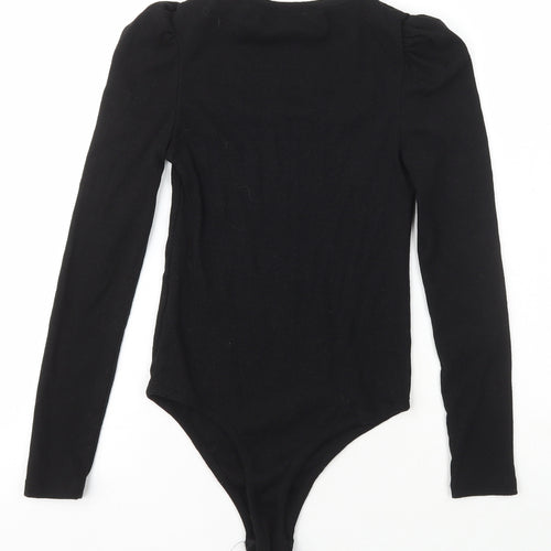 Little Mistress Womens Black  Cotton Bodysuit One-Piece Size 6
