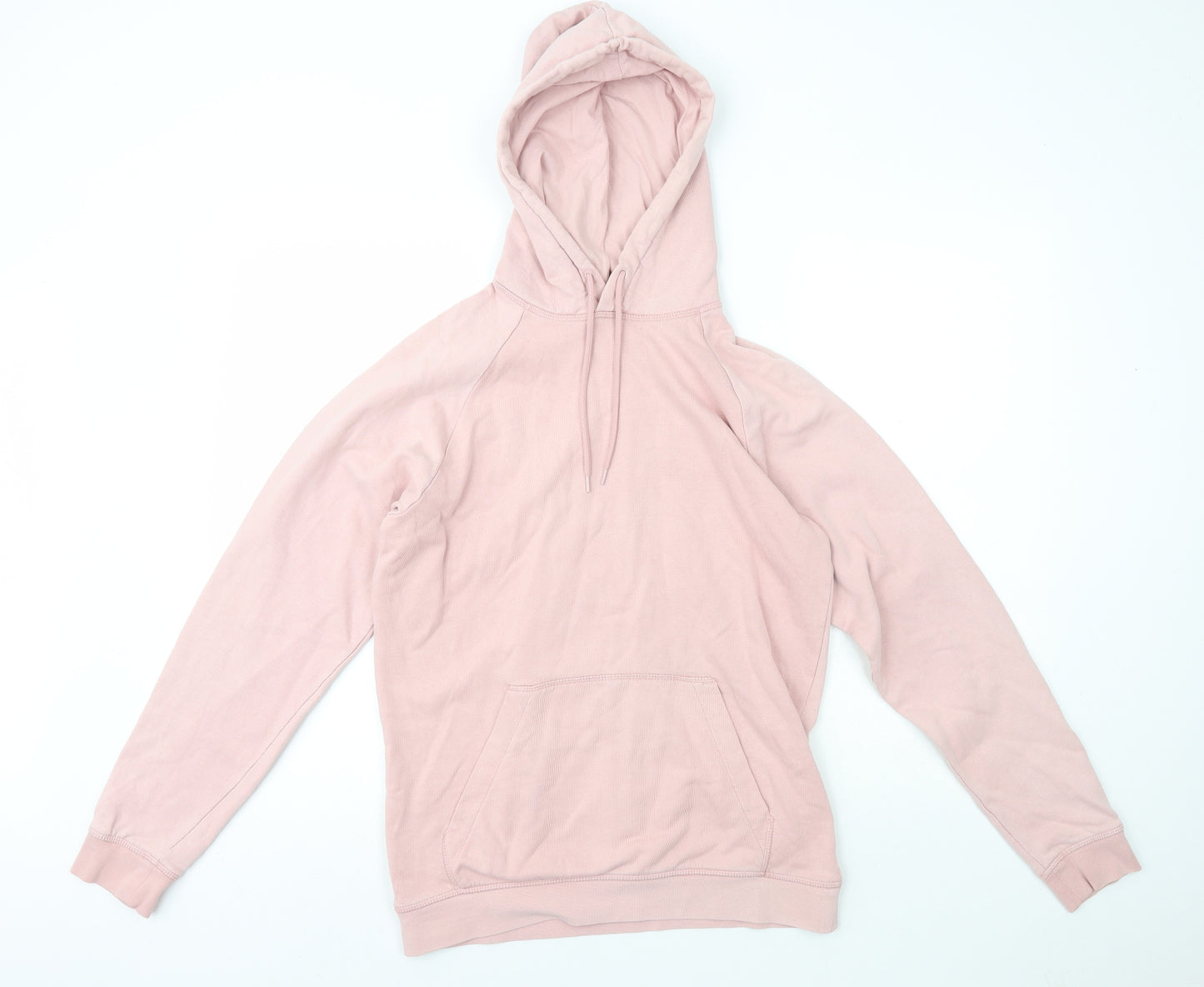 H&M Womens Pink  100% Cotton Pullover Hoodie Size 8