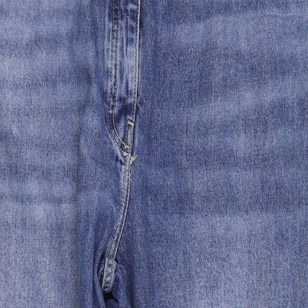 NEXT Womens Blue  Cotton Boyfriend Jeans Size 18 L27 in Regular Button - Short