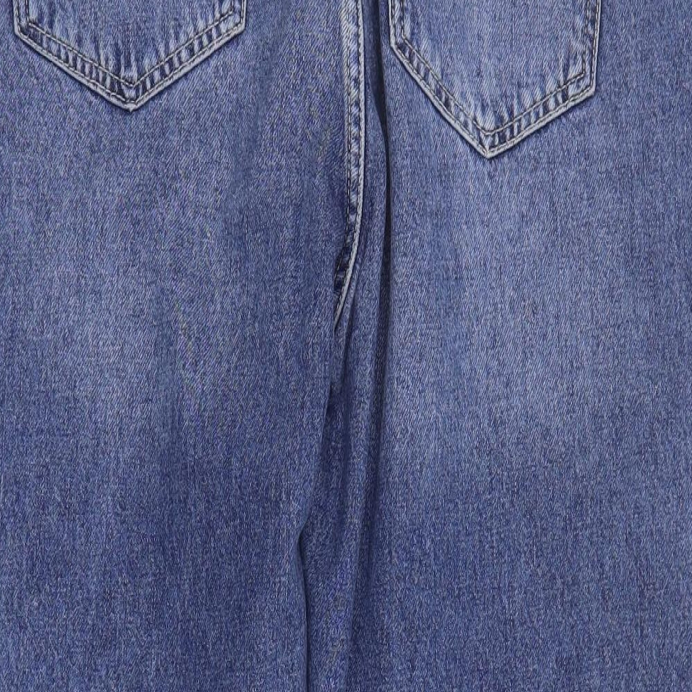 NEXT Womens Blue  Cotton Boyfriend Jeans Size 18 L27 in Regular Button - Short