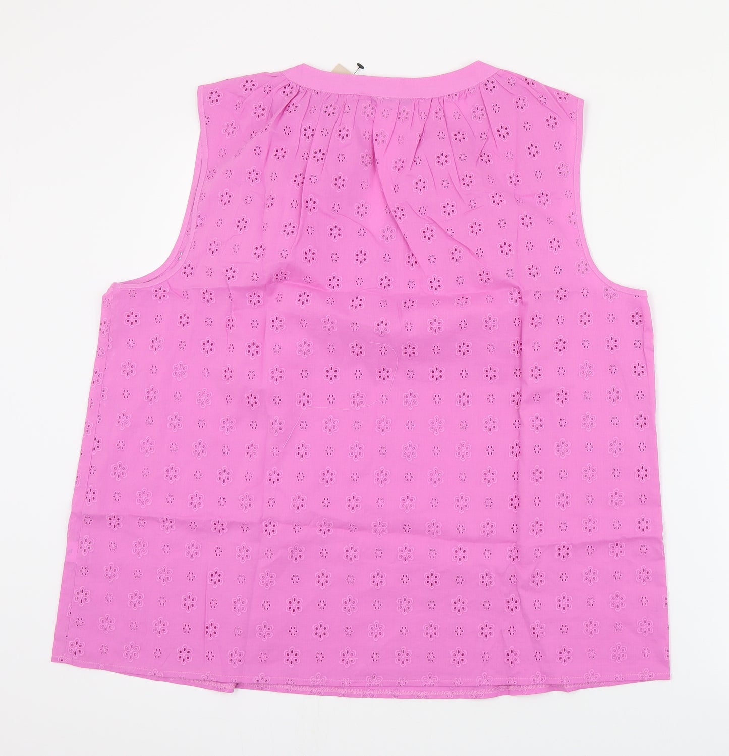 TU Womens Pink  Cotton Basic Tank Size 16 V-Neck
