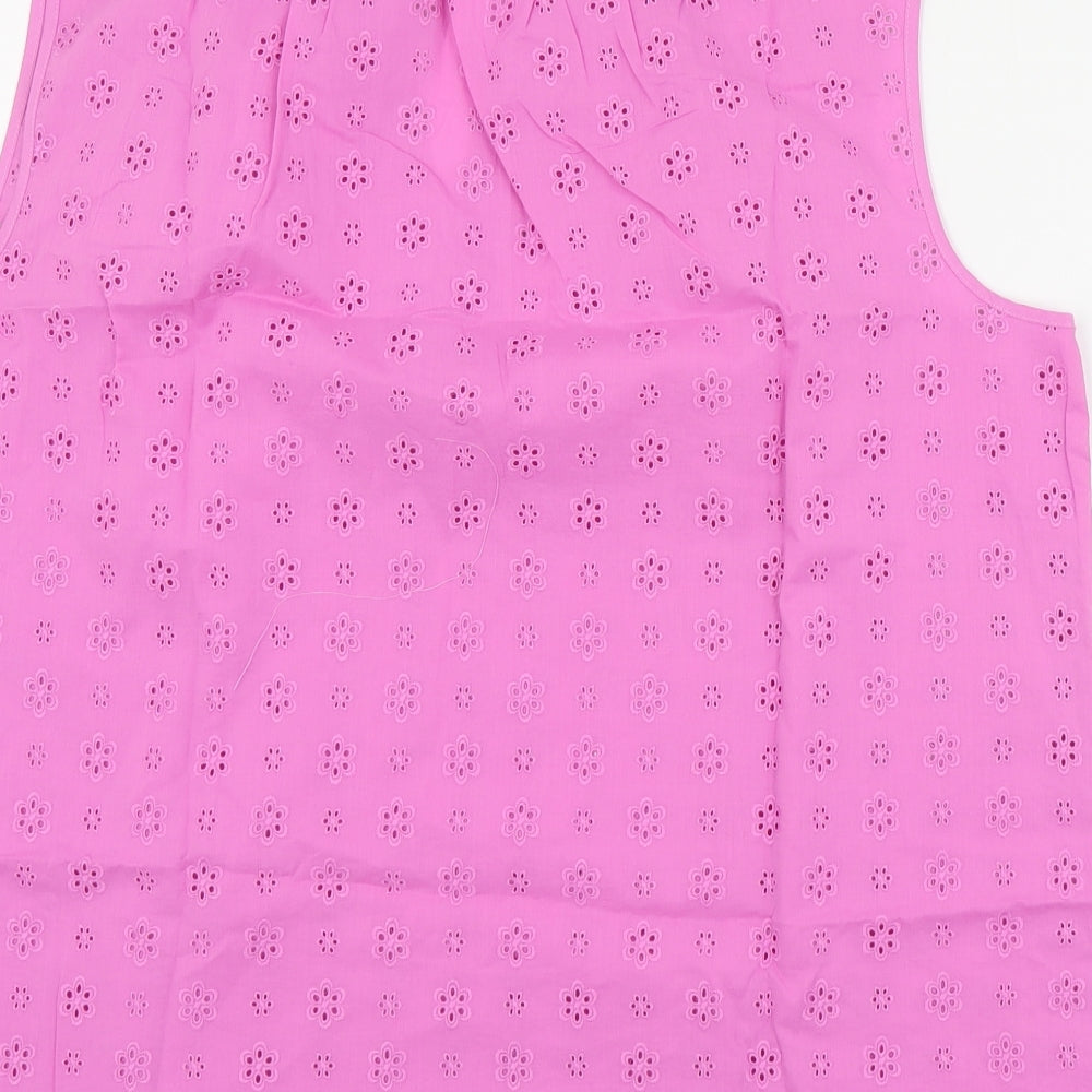 TU Womens Pink  Cotton Basic Tank Size 16 V-Neck