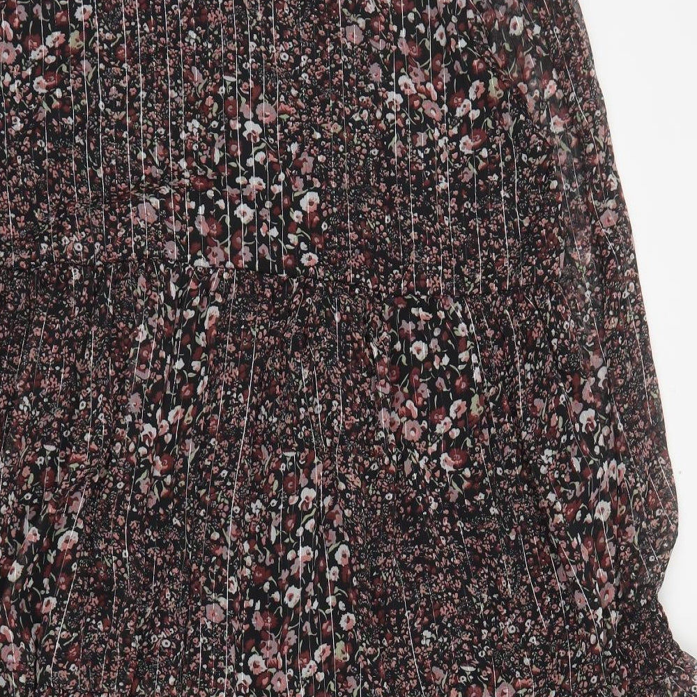 Yours Womens Brown Floral Polyester Shirt Dress  Size 18  Collared Pullover