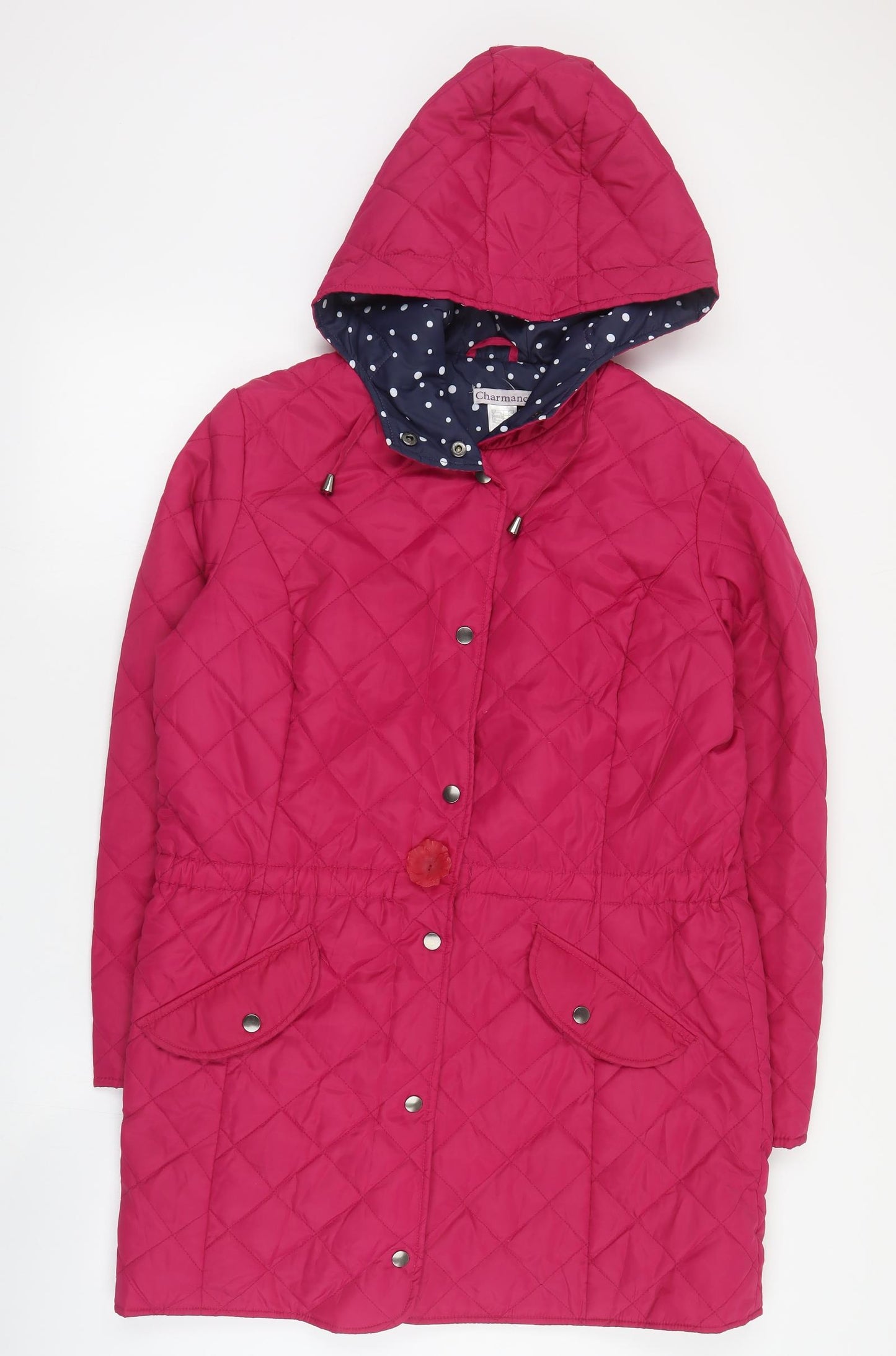 Charmance Womens Pink   Quilted Coat Size 18  Snap