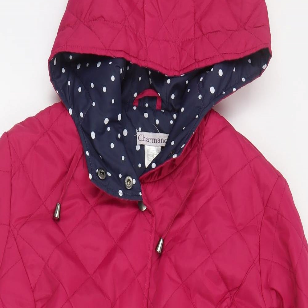 Charmance Womens Pink   Quilted Coat Size 18  Snap