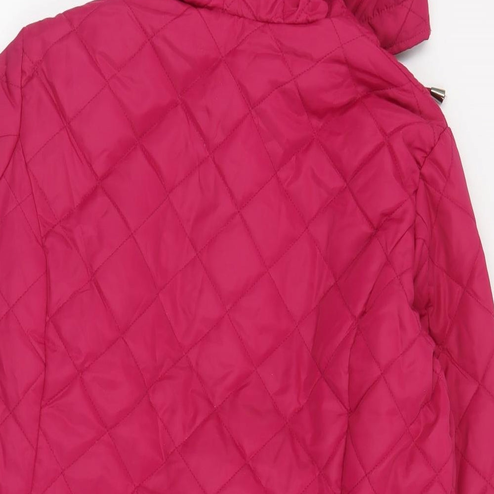 Charmance Womens Pink   Quilted Coat Size 18  Snap