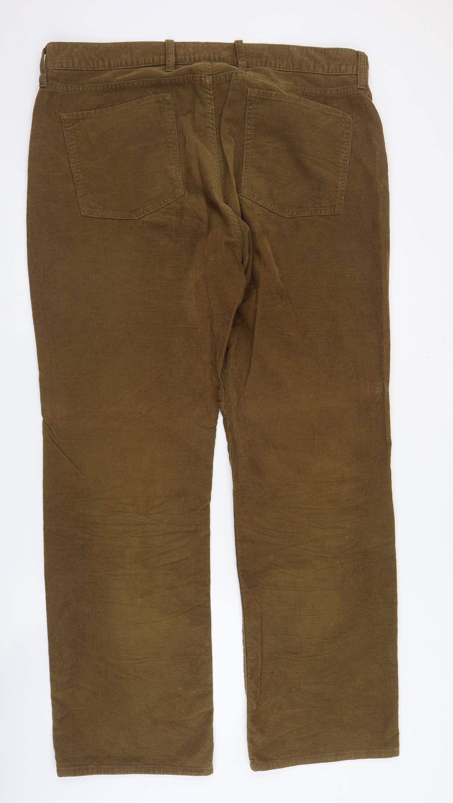 Gap Mens Brown  Cotton Chino Trousers Size 38 in L32 in Regular Zip