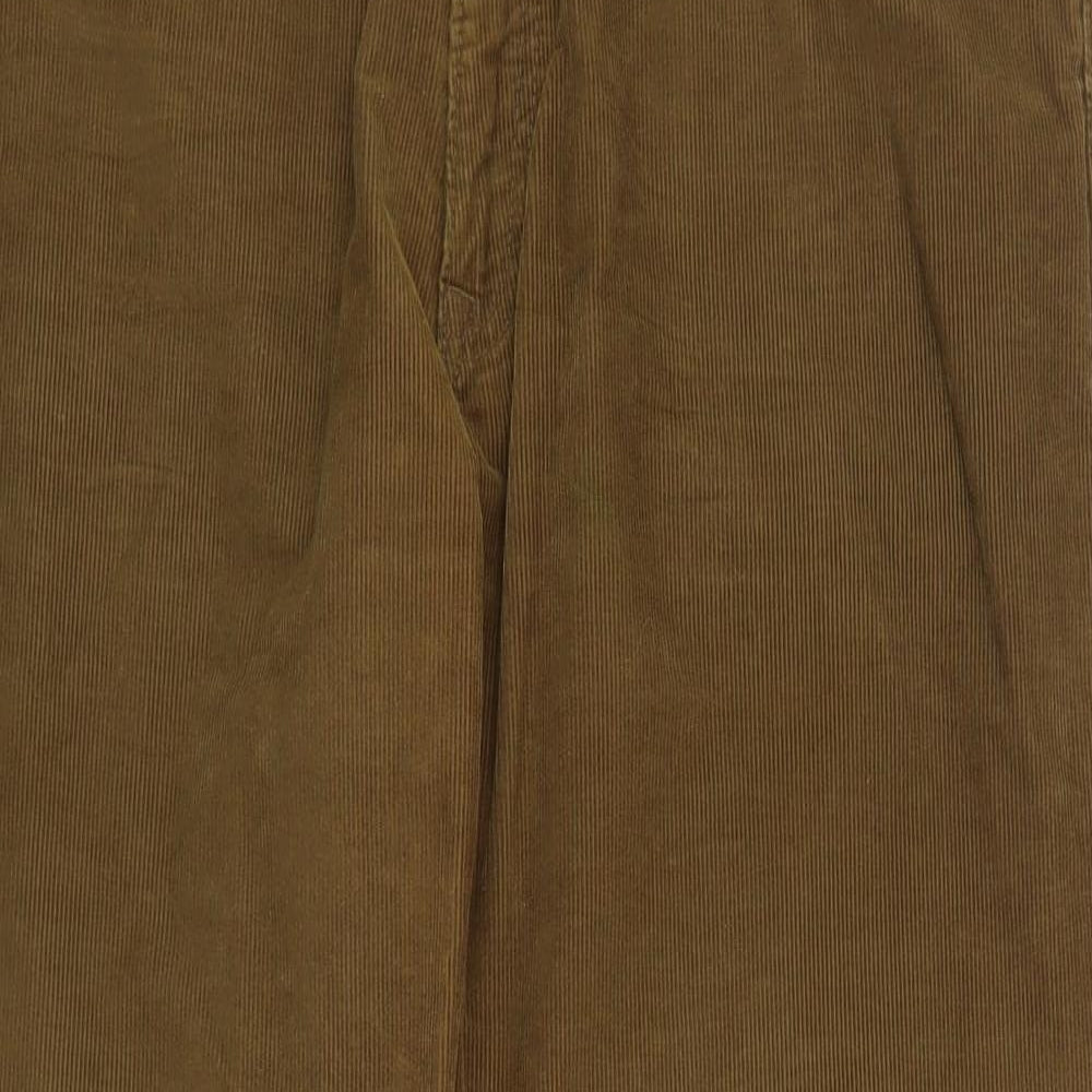 Gap Mens Brown  Cotton Chino Trousers Size 38 in L32 in Regular Zip