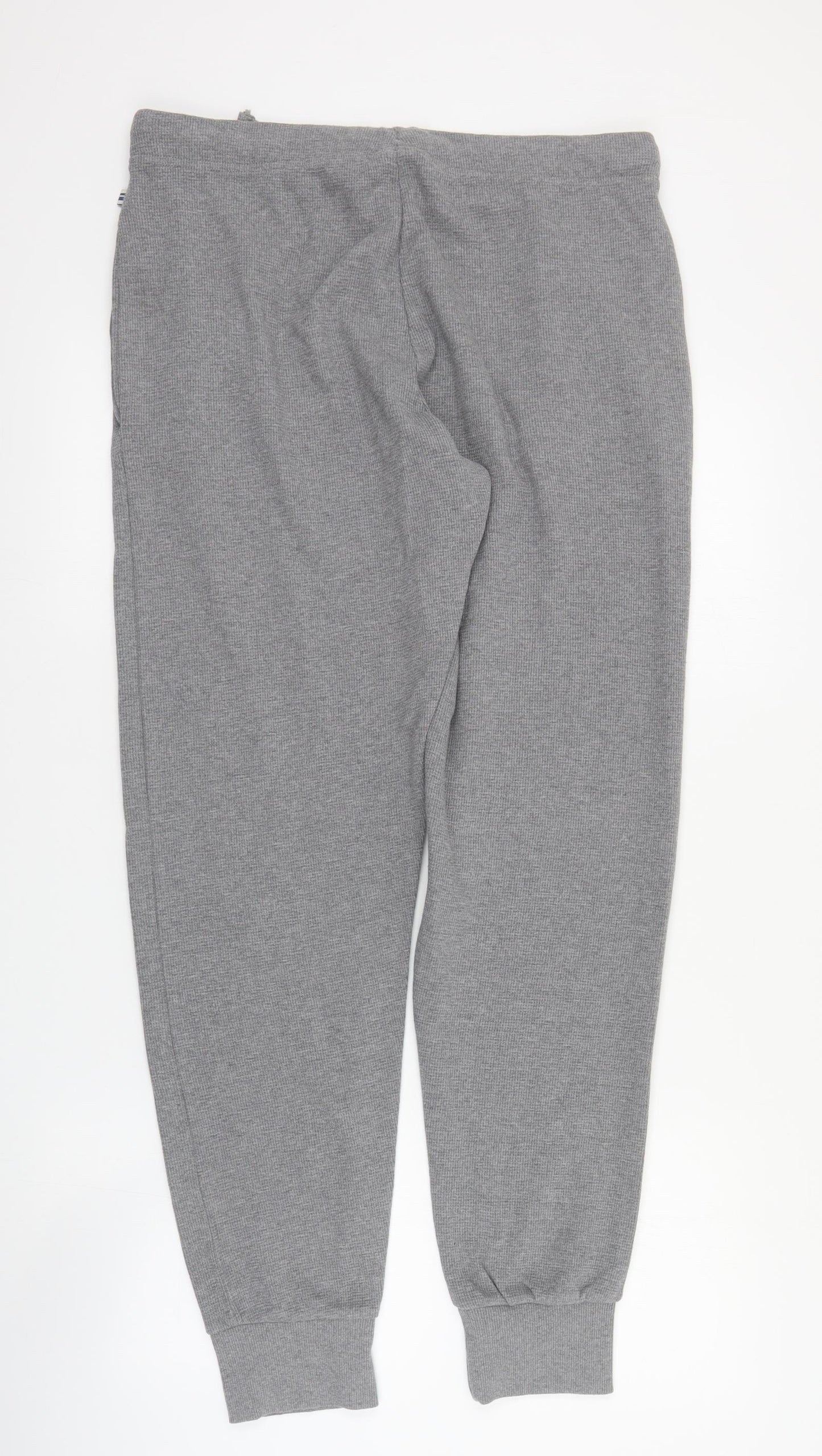 F&F Mens Grey Solid Cotton  Lounge Pants Size M  Drawstring