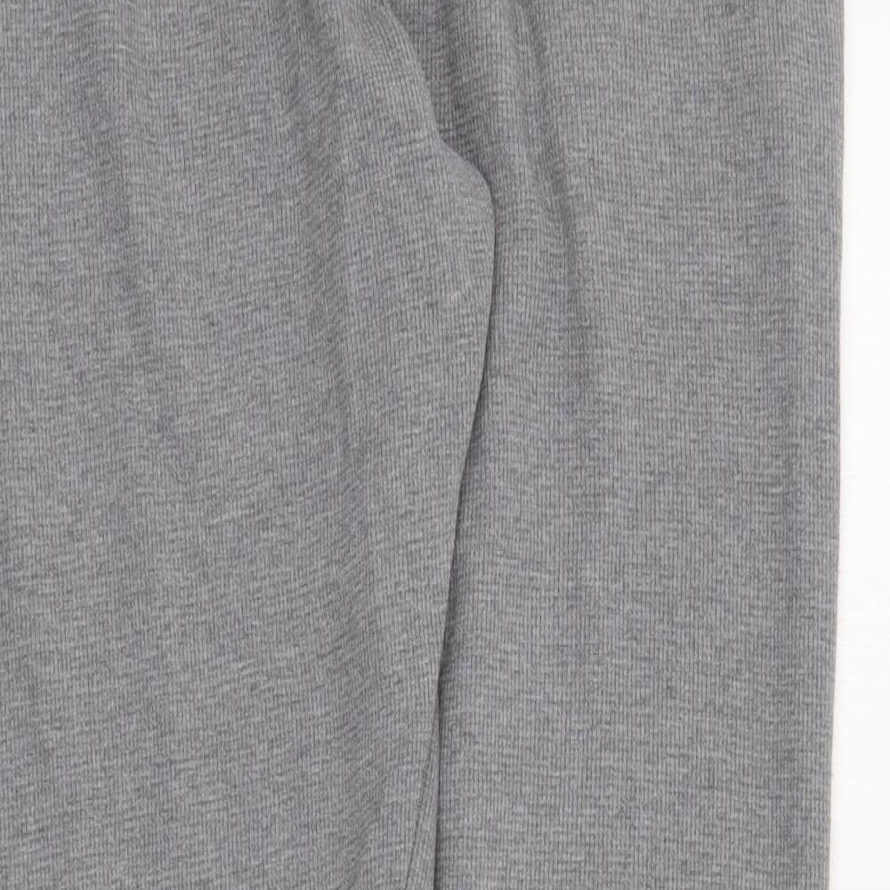 F&F Mens Grey Solid Cotton  Lounge Pants Size M  Drawstring