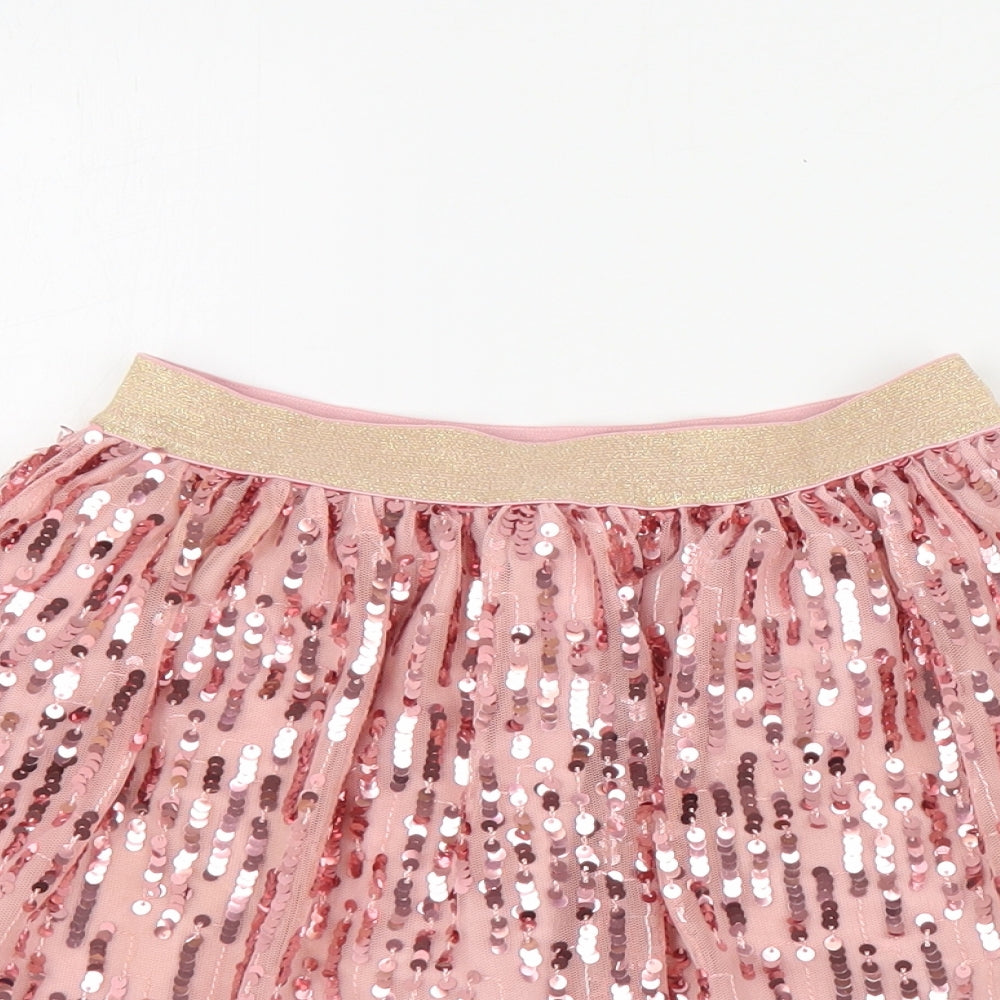 Dunnes Girls Pink  Polyester Tutu Skirt Size 7-8 Years  Regular Pull On