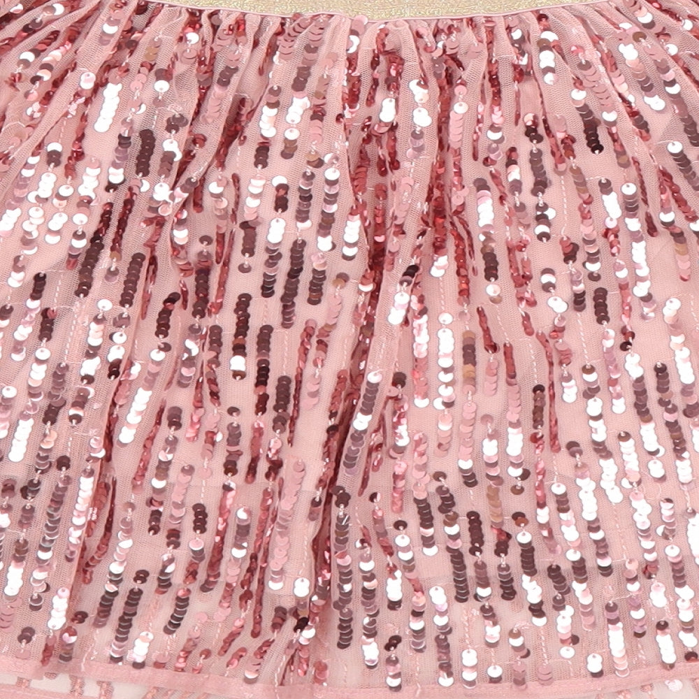 Dunnes Girls Pink  Polyester Tutu Skirt Size 7-8 Years  Regular Pull On