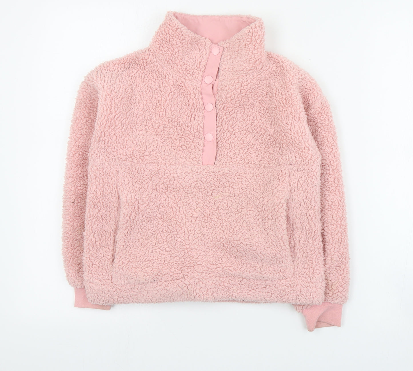 Dunnes Girls Pink  Polyester Pullover Sweatshirt Size 8-9 Years  Snap