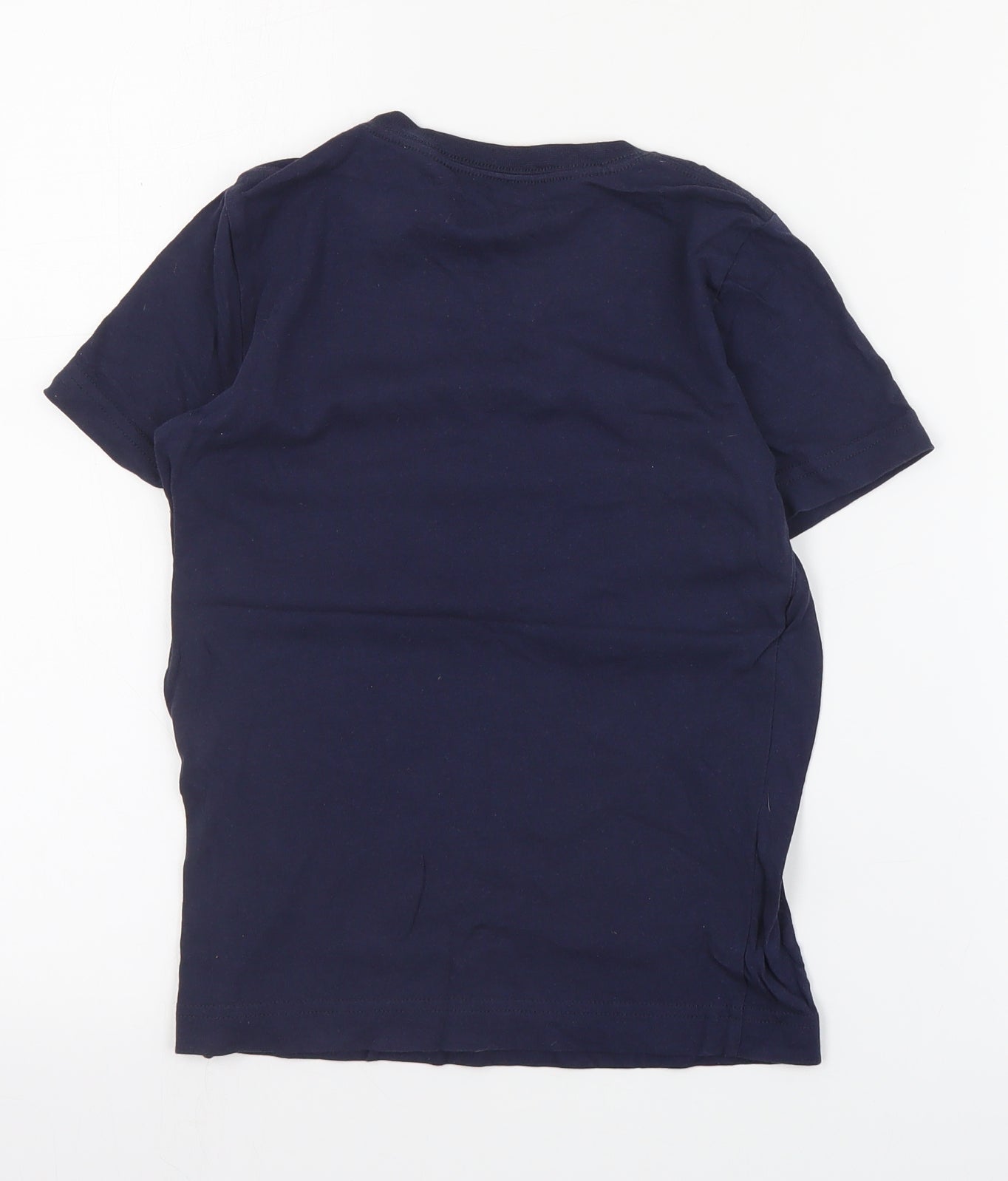 Nike Boys Blue  Cotton Pullover T-Shirt Size 6-7 Years Crew Neck Pullover